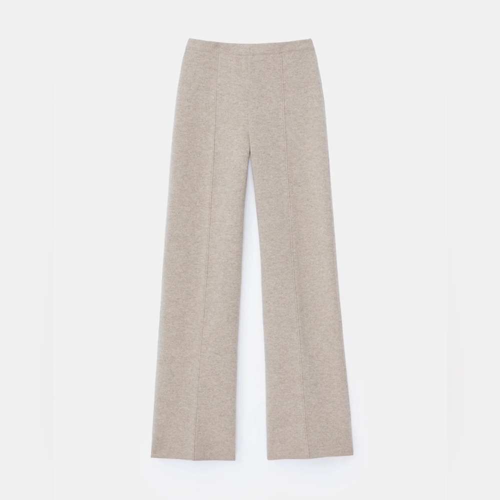 Lafayette 148 New York Cashmere & Silk-Blend Double Knit Pants in Taupe - Picture 4 of 9